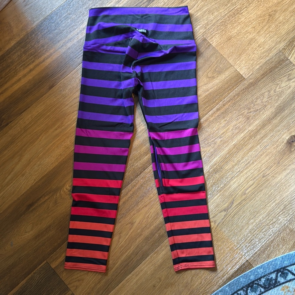 K-Deer Women's Sophia Stripe Leggings M